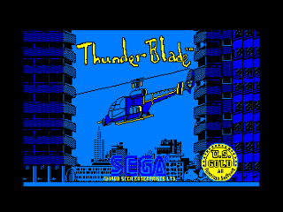 Thunder Blade title screen for Amstrad CPC